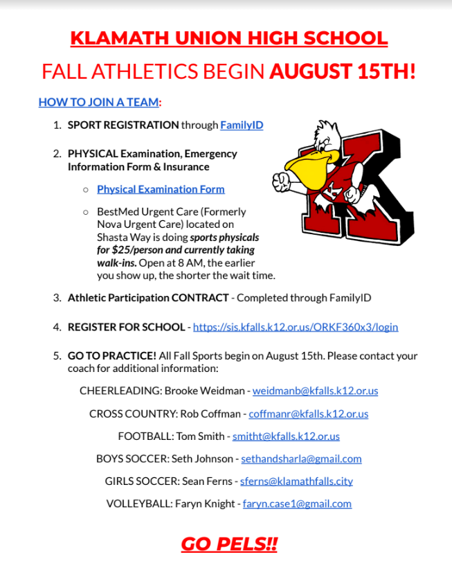 KU fall sports registration