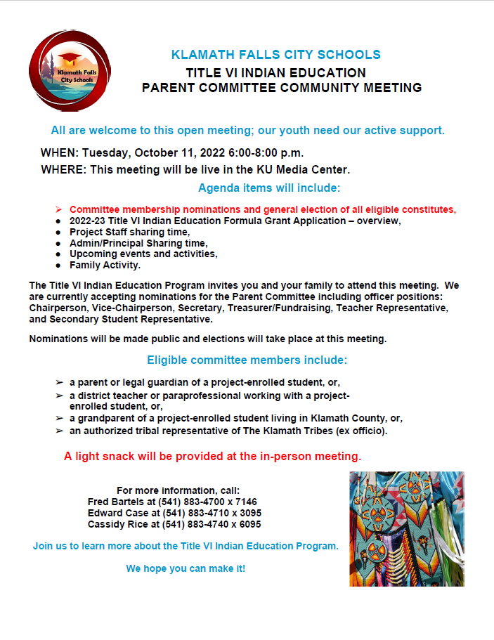 Title VI Indian Education Meeting 
